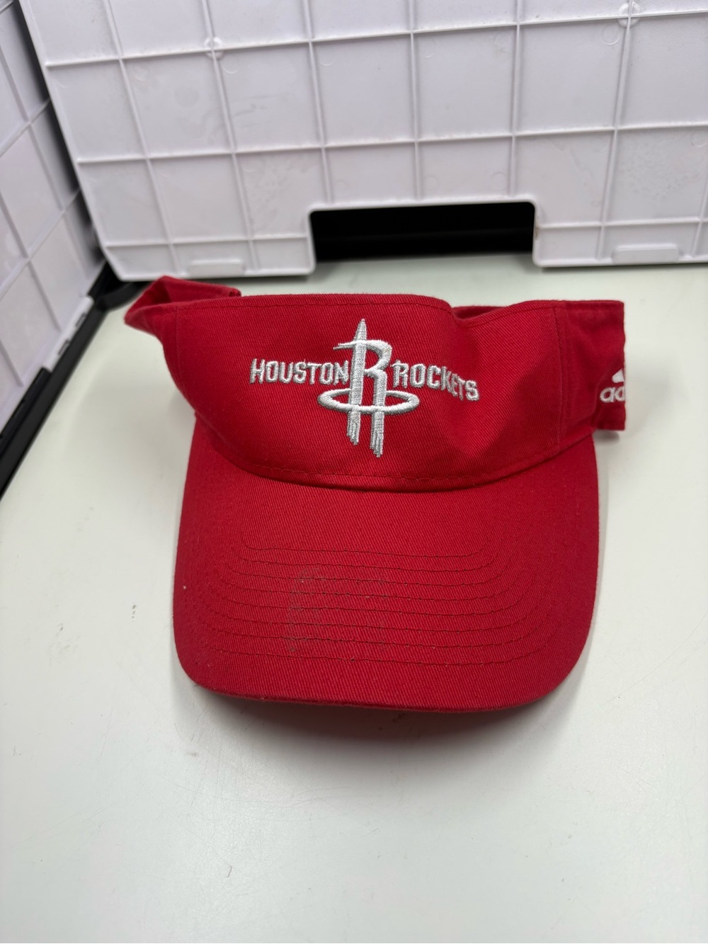 Adidas Houston Rockets red cotton visor